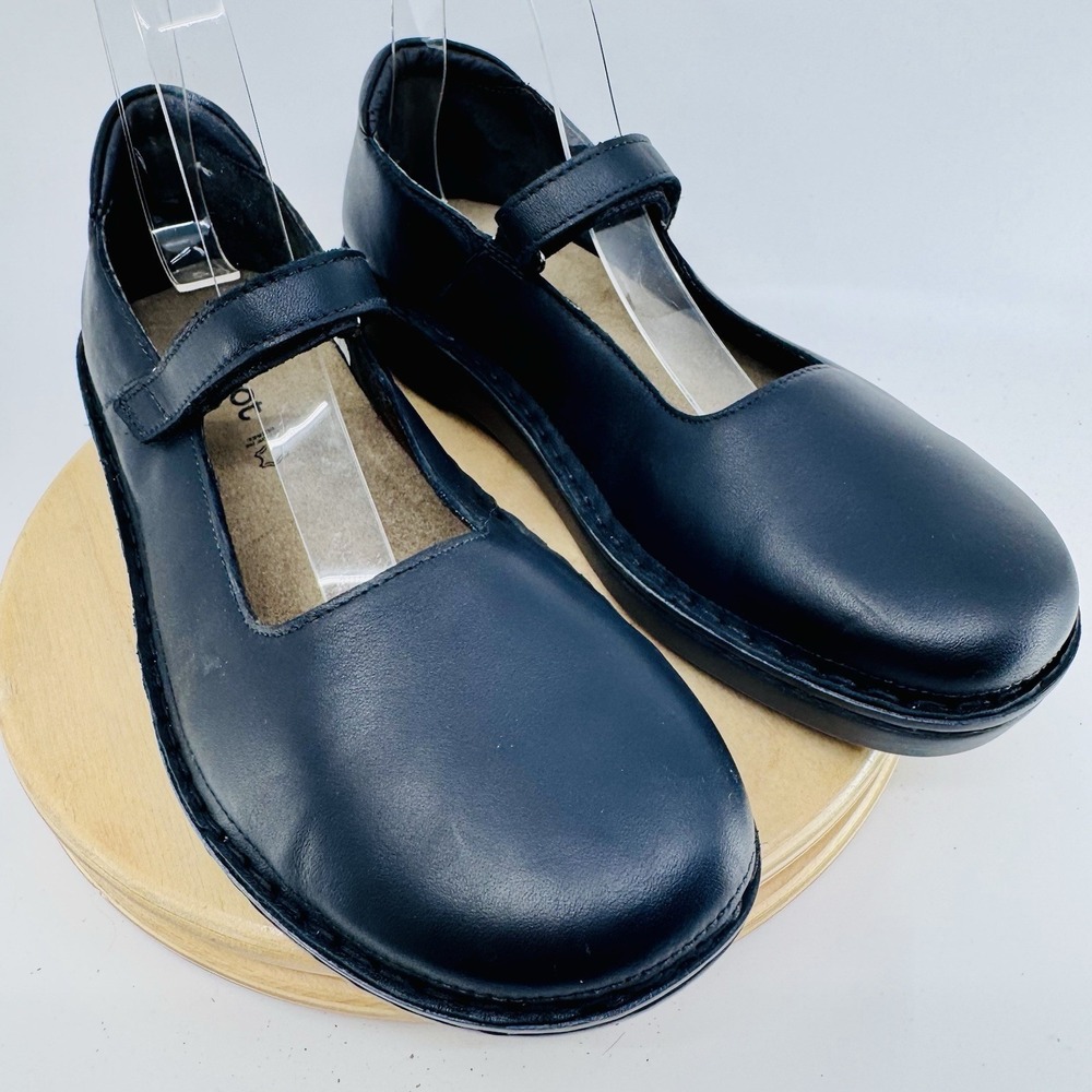 Naot Martinos Mary Jane Flats Womens 11 42 Black Leather Comfort Walking Shoes - Picture 3 of 9
